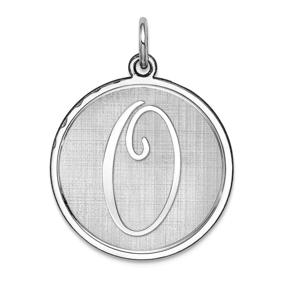 FJC Finejewelers Sterling Silver Brocaded Initial O Charm