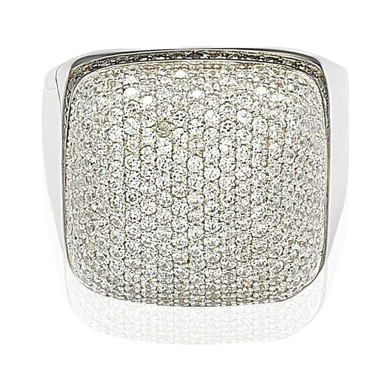 Domed Pave Cubic Zirconia Ring Sterling Silver Domed Pave Cubic Zirconia Ring Sterling Silver