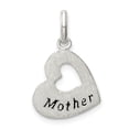 thumbnail image 1 of Sterling Silver Brushed & Antiqued Mother Heart Pendant, 1 of 4