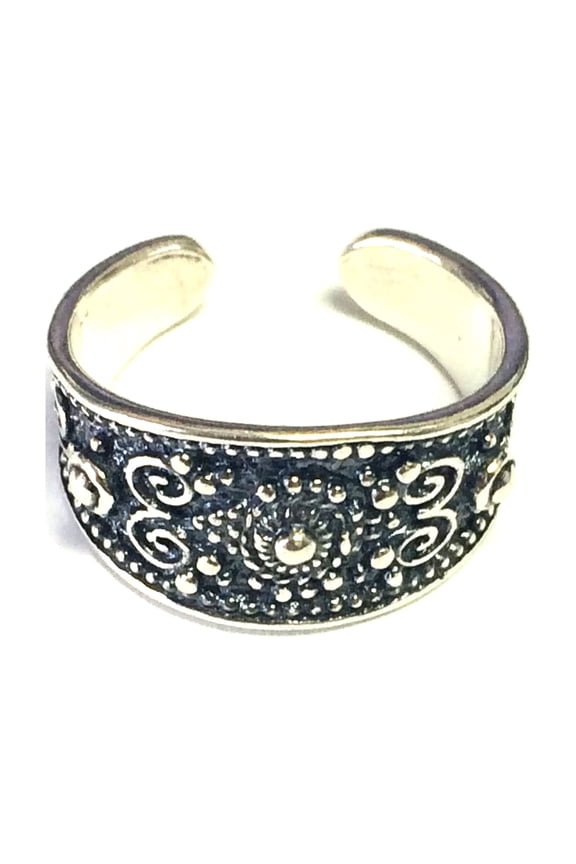 Sterling Silver Byzantine Adjustable Band Ring