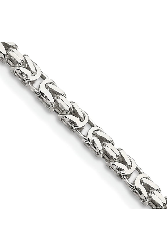 Sterling Silver Byzantine Link Bracelet 8"