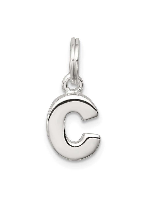 Sterling Silver C Charm