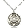 thumbnail image 1 of Sterling Silver COAST GUARD/ST. MICHAEL Pendant 3/4 x 3/4 inches with 18 inch Sterling Silver Curb Chain, 1 of 1