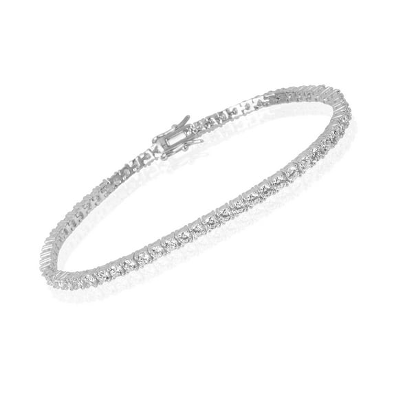 Sterling Silver CZ 3MM Tennis Bracelets for Women – Assorted Lengths Available