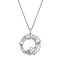 thumbnail image 1 of Sterling Silver CZ Antiqued Once In A Lifetime 18in. Necklace and Pendant, 1 of 7