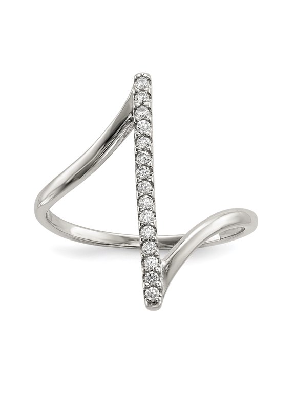 Sterling Silver CZ Bar Ring QR6673