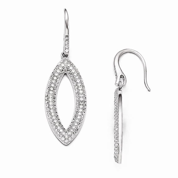 Sterling Silver & CZ Brilliant Embers Dangle Earrings