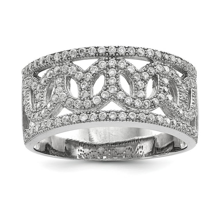 ■ENGBROX■ silver925 carin ring set EBRG22041SV Sterling Silver & CZ Brilliant Embers Ring - Walmart.com