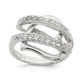thumbnail image 1 of Sterling Silver CZ Captured Heart Ring, 1 of 2