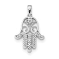 thumbnail image 1 of Sterling Silver CZ Chamseh Pendant Charm, 1 of 3