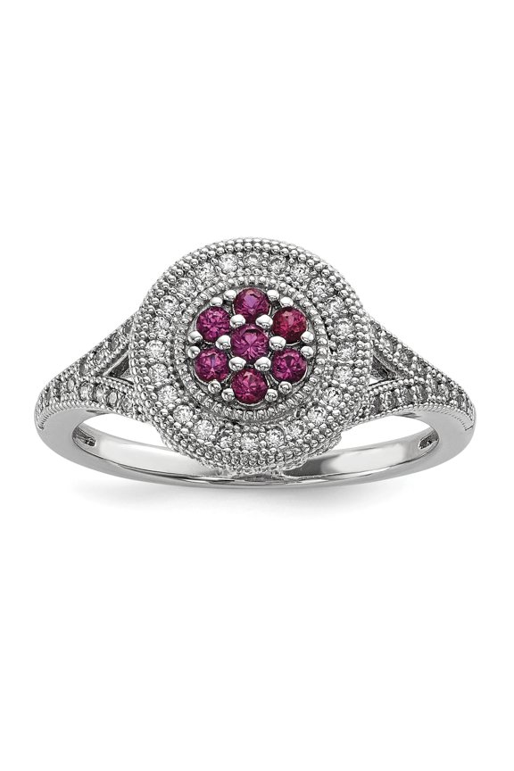 Sterling Silver & CZ Circle Ring