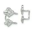thumbnail image 1 of Sterling Silver CZ Double Heart Left Cuff Earring Sterling Silver Earrings, 1 of 1