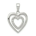 thumbnail image 1 of Sterling Silver CZ Double Heart Pendant, 1 of 2