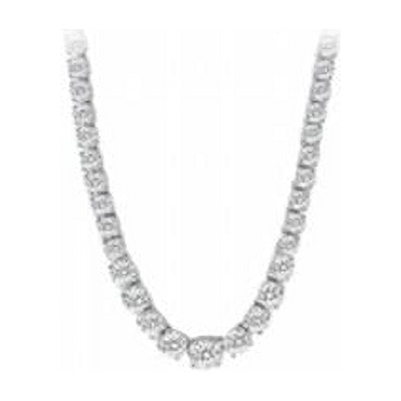 【新品】CDL Eternity Neckless Sterling Silver CZ Eternity Necklace - 17 CT TGW - Walmart.com