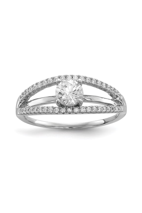 Sterling Silver CZ Fashion Stud Earrings