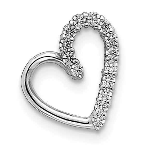 925 Sterling Silver Solid Polished Cubic Zirconia Love Heart Pendant Necklace 19x15mm Wide Pendant for Women