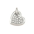 thumbnail image 1 of 925 Sterling Silver Cubic Zirconia Love Heart Pendant Necklace 27x21mm Wide Pendant for Women, 1 of 2