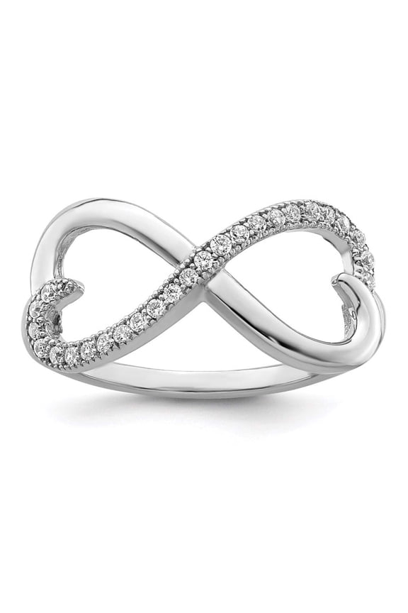 Sterling Silver & CZ Heart Ring