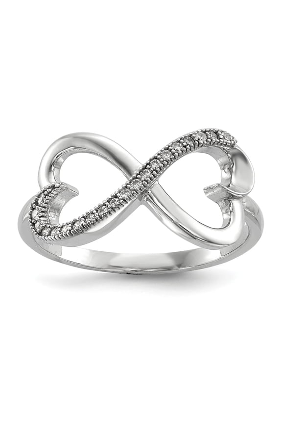 Sterling Silver & CZ Heart Ring