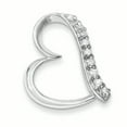 thumbnail image 1 of Sterling Silver CZ Heart Slide Pendant QP1373, 1 of 1