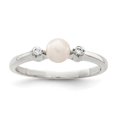 thumbnail image 1 of Sterling Silver CZ Imitation Pearl Ring, 1 of 6