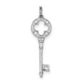 thumbnail image 1 of Sterling Silver CZ Key Pendant Charm, 1 of 2