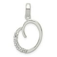 thumbnail image 1 of Sterling Silver CZ Letter O Initial Pendant Charm, 1 of 4
