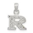 thumbnail image 1 of Sterling Silver CZ Letter R Initial Pendant Charm, 1 of 1