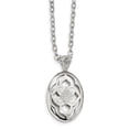 thumbnail image 1 of Finest Gold Sterling Silver CZ Open Oval Necklace, 1 of 2