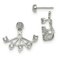 thumbnail image 1 of Sterling Silver CZ Removeable Front Back Post Earrings Sterling Silver Earrings, 1 of 1
