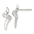 thumbnail image 1 of Sterling Silver CZ Ribbon Post Earrings, 1 of 3