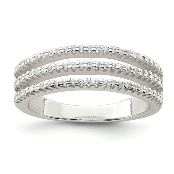 Sterling Silver CZ Ring - Size 6