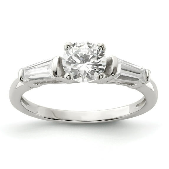 Sterling Silver CZ Ring - Size 6