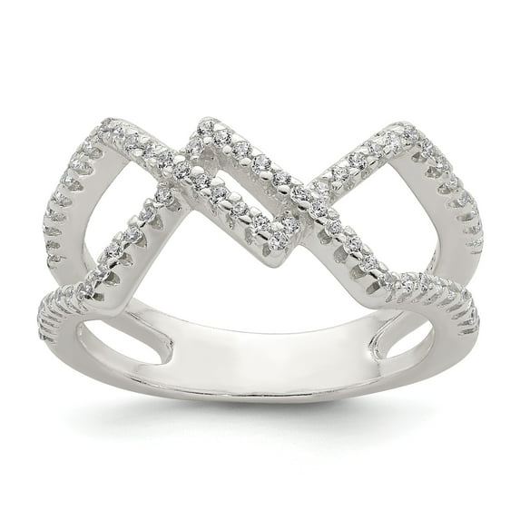 Sterling Silver CZ Ring - Size 6