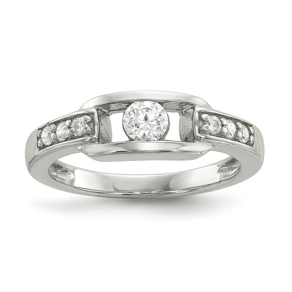 Sterling Silver CZ Ring - Size 6