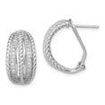 thumbnail image 1 of Sterling Silver CZ Rope Omega Back Earrings Sterling Silver Earrings, 1 of 1