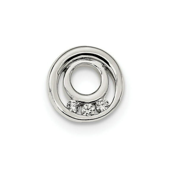 Sterling Silver CZ Slide Pendant