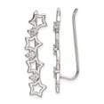 thumbnail image 1 of Sterling Silver CZ Stars Ear Climber Earrings, 1 of 3