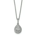 thumbnail image 1 of Sterling Silver & CZ Teardrop Necklace, 1 of 3
