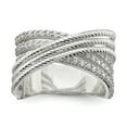 thumbnail image 1 of Sterling Silver CZ & Textured Twisted Band QR7104, 1 of 6