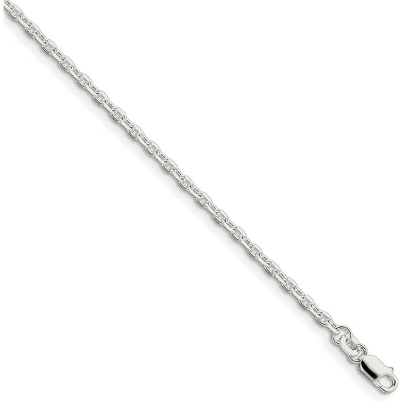 Sterling Silver Cable Link Bracelet 8"