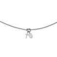 thumbnail image 1 of Sterling Silver Cabled Cross Knot Dangle Charm with 1in .Extender Pendant Necklace, 1 of 3