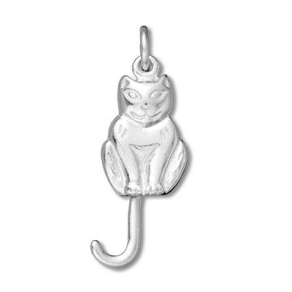 Sterling Silver Cat with Moveable Tail Charm Item #15017