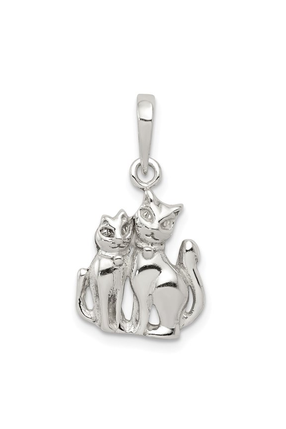 Sterling Silver Cats Pendant