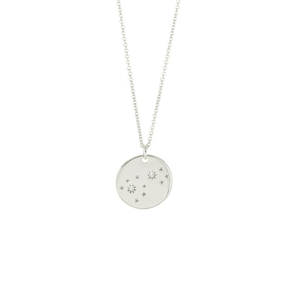 Sterling Silver Celestial Horoscope Astrology Zodiac Scorpio Star Constellation Coin Necklace