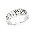 thumbnail image 1 of Sterling Silver Celtic Cross Adjustable Toe Band Ring, 1 of 1