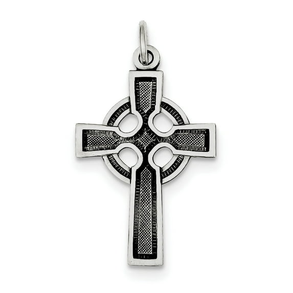 Sterling Silver Celtic Cross Charm (32 X 21) Made In United States qc450