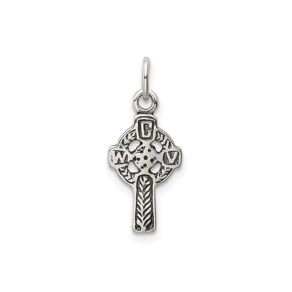 Sterling Silver Celtic Cross Pendant Necklace for Men and Women with Oxidized Finish Rope Motif Symbolic Christian Design Spiritual Faith Jewelry Heritage Style Statement Accessory