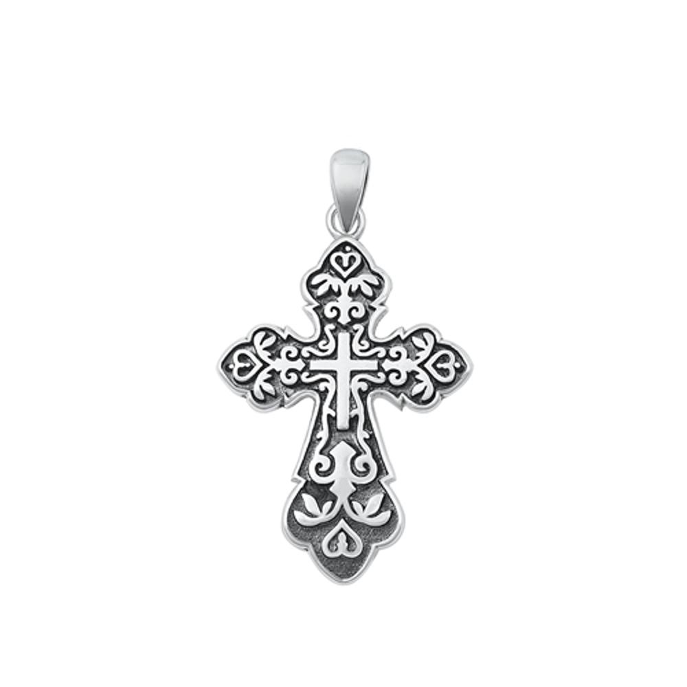 Sterling Silver Celtic Cross Pendant Ornate Christian Charm 925 New ...