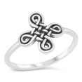 thumbnail image 1 of Sterling Silver Celtic Cross Ring Size 6, 1 of 3